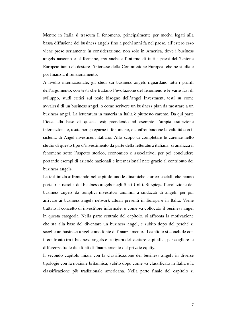 Anteprima della tesi: Caratteristiche ed evoluzioni dei business angels in Italia, Pagina 3