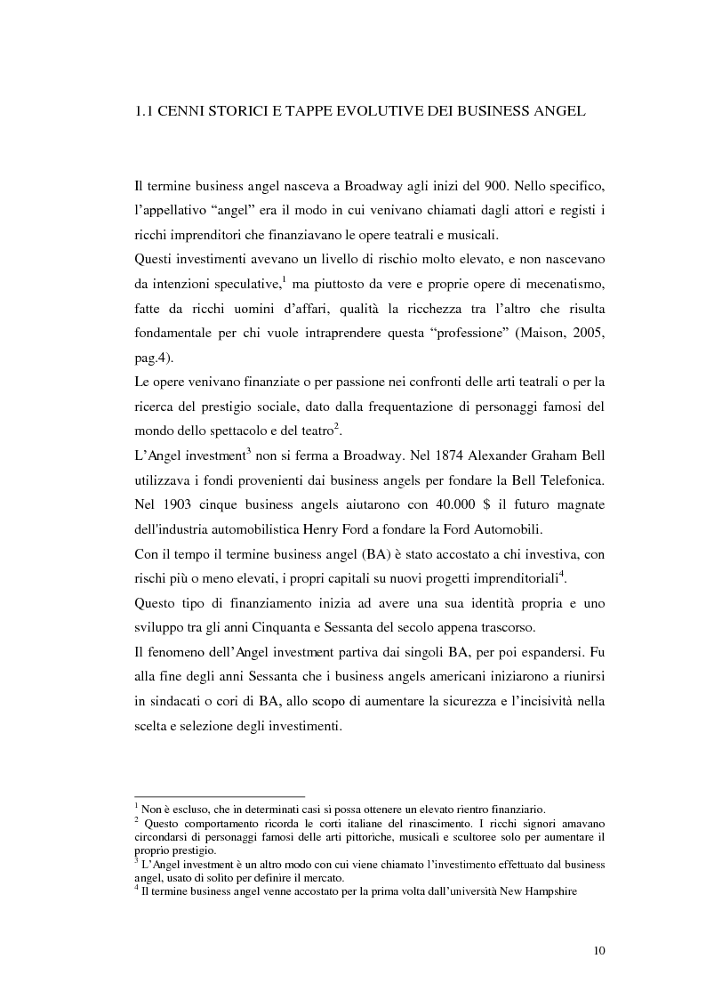 Anteprima della tesi: Caratteristiche ed evoluzioni dei business angels in Italia, Pagina 6