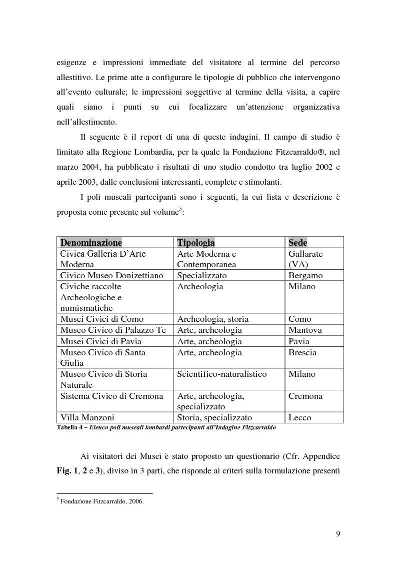 Anteprima della tesi: Il Pubblico del Castello dei Pico. Indagine sui Visitatori del Centro Espositivo della Mirandola, Pagina 6