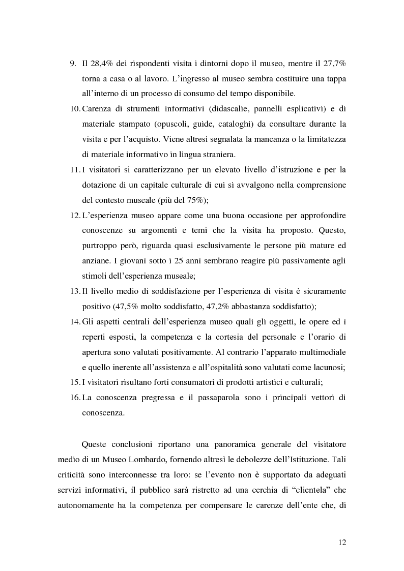 Anteprima della tesi: Il Pubblico del Castello dei Pico. Indagine sui Visitatori del Centro Espositivo della Mirandola, Pagina 9