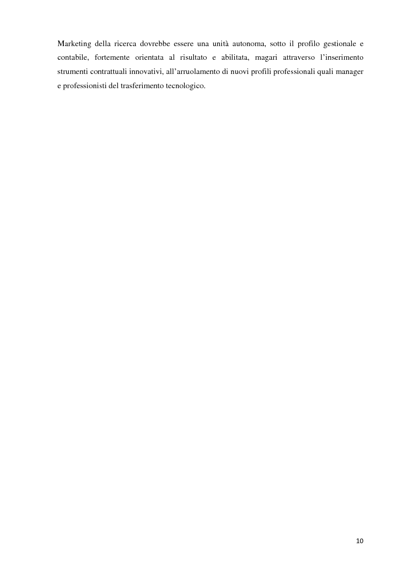 Anteprima della tesi: Verso la definizione di un nuovo modello di trasferimento tecnologico per le Università Italiane: dalla gestione dell’IPR al Marketing della Ricerca. Esperienze a confronto, Pagina 4