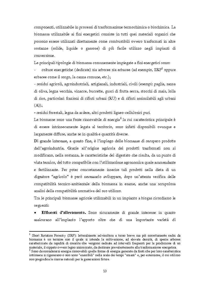 Anteprima della tesi: Biogas: tecnologie, incentivi, redditività ed impatto territoriale., Pagina 10