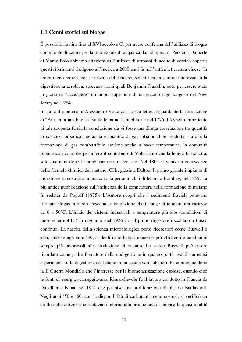 Anteprima della tesi: Biogas: tecnologie, incentivi, redditività ed impatto territoriale., Pagina 8