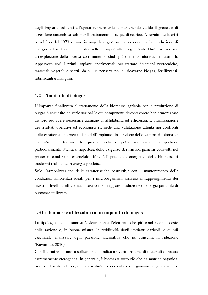 Anteprima della tesi: Biogas: tecnologie, incentivi, redditività ed impatto territoriale., Pagina 9