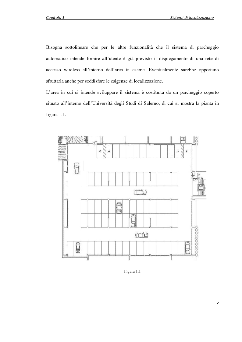 Anteprima della tesi: Localizzazione wireless in ambienti indoor per assistenza al parcheggio. Architettura di servizio e caratterizzazione statistica dell’ambiente elettromagnetico., Pagina 6