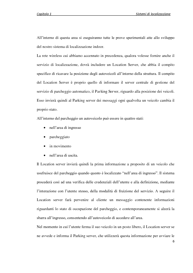 Anteprima della tesi: Localizzazione wireless in ambienti indoor per assistenza al parcheggio. Architettura di servizio e caratterizzazione statistica dell’ambiente elettromagnetico., Pagina 7