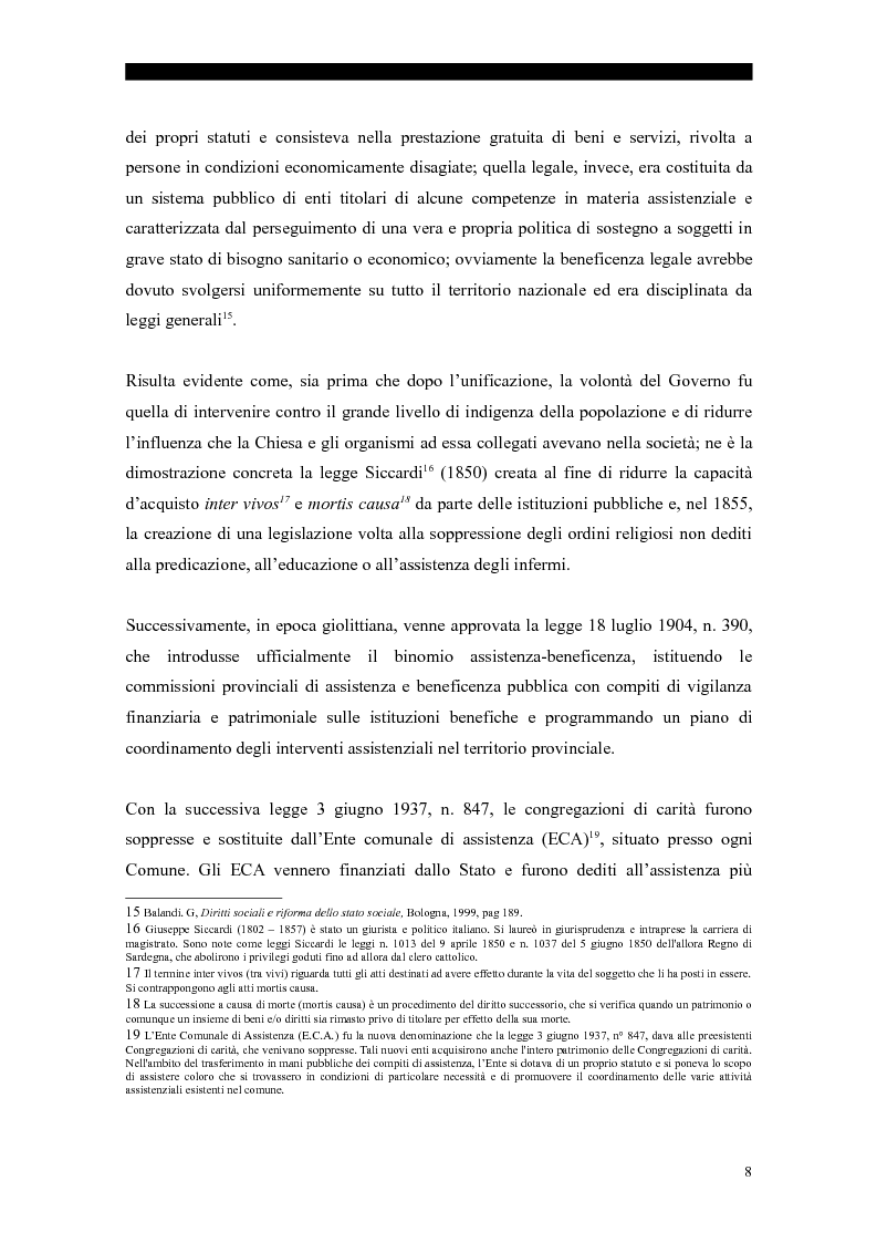 Anteprima della tesi: I servizi sociali: caratteri e profilo giuridico, Pagina 5