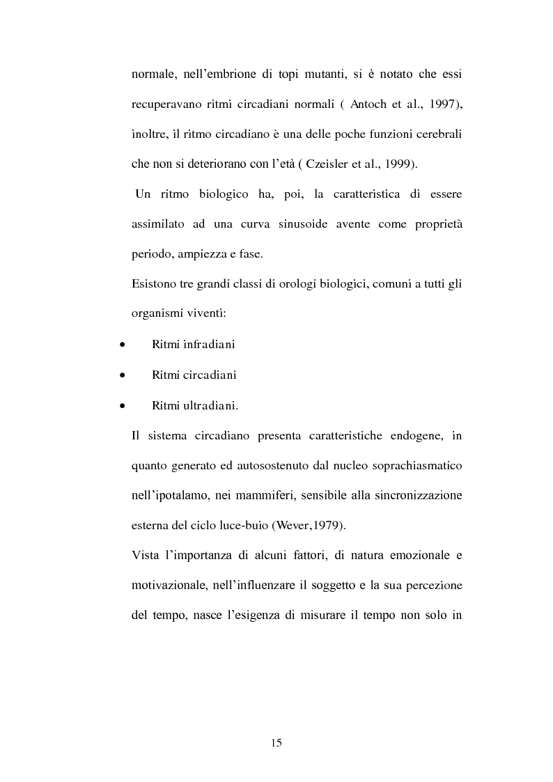 Anteprima della tesi: Ritmi ultradiani e attenzione sostenuta in compiti in modalità visiva, Pagina 12