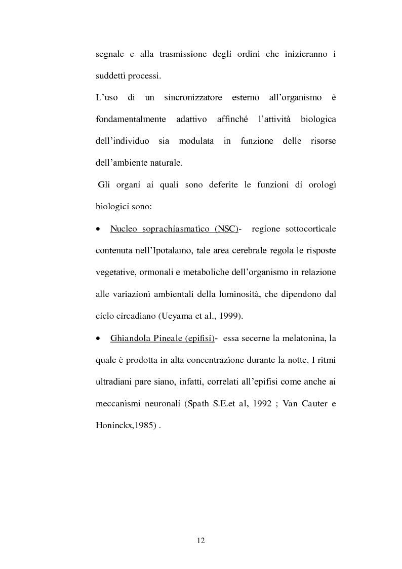 Anteprima della tesi: Ritmi ultradiani e attenzione sostenuta in compiti in modalità visiva, Pagina 9