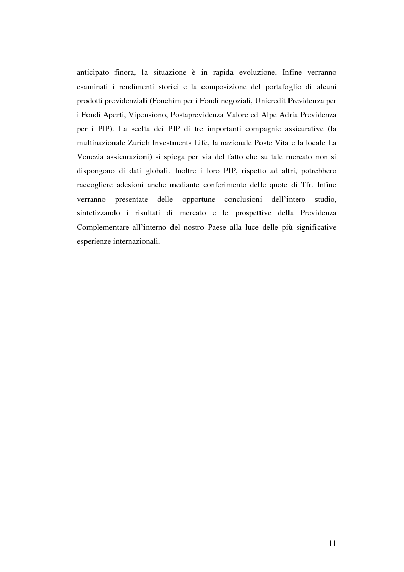 Anteprima della tesi: La Previdenza Complementare: mercato italiano e confronti internazionali, Pagina 12