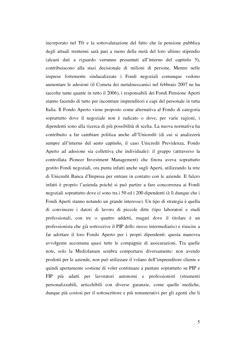 Anteprima della tesi: La Previdenza Complementare: mercato italiano e confronti internazionali, Pagina 6