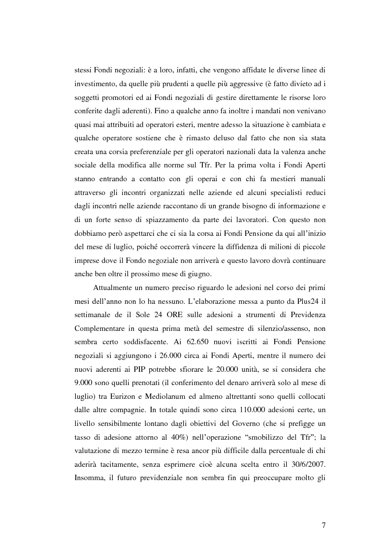 Anteprima della tesi: La Previdenza Complementare: mercato italiano e confronti internazionali, Pagina 8