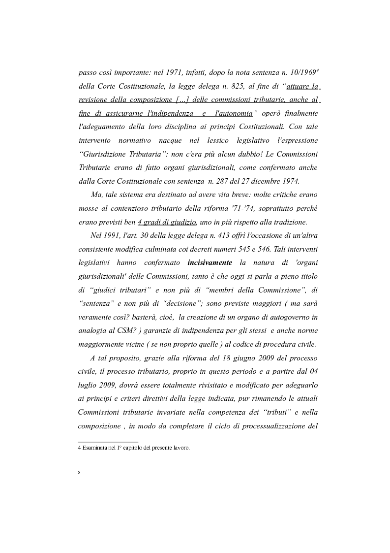 Anteprima della tesi: Il processo tributario: in particolare il Giudice Tributario., Pagina 4