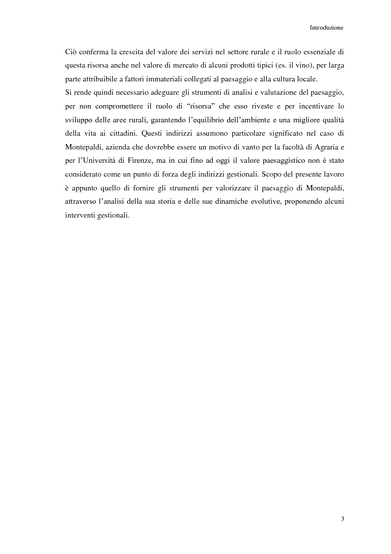 Anteprima della tesi: Le risorse paesaggistiche della Fattoria di Montepaldi - analisi storica e proposte di gestione, Pagina 3