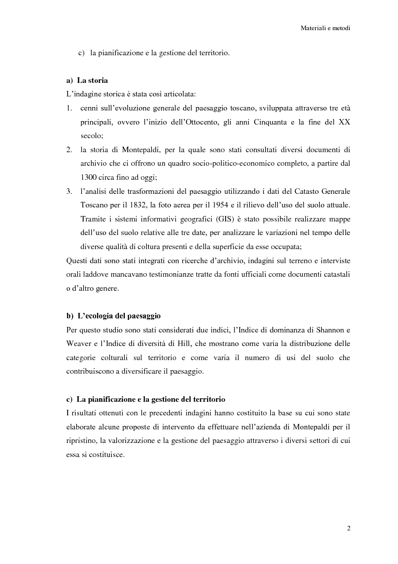 Anteprima della tesi: Le risorse paesaggistiche della Fattoria di Montepaldi - analisi storica e proposte di gestione, Pagina 5