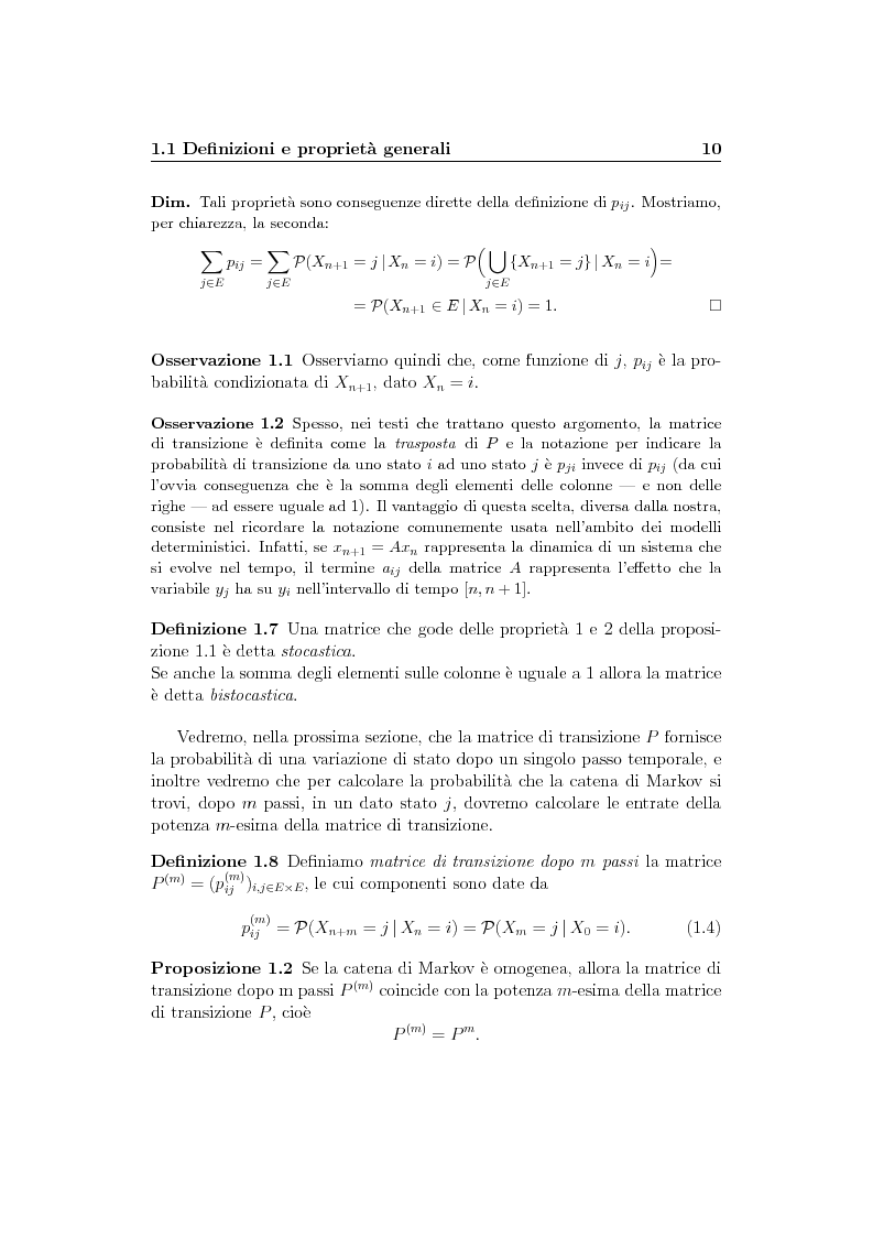 Anteprima della tesi: Catene di Markov e processi epidemici stocastici, Pagina 4