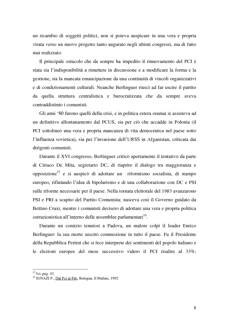 Anteprima della tesi: La Genesi del Partito Democratico, Pagina 9