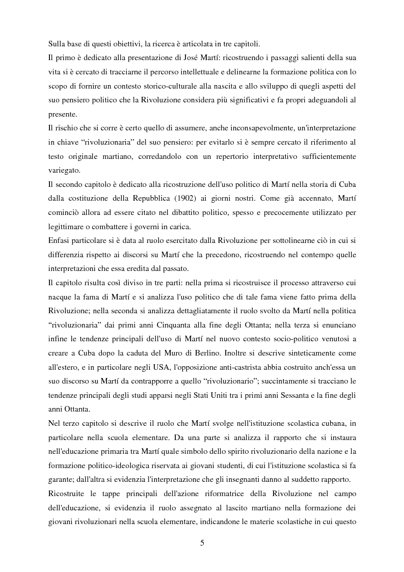 Anteprima della tesi: Nazionalismo e rivoluzione a Cuba: l'eredità di José Martí nella scuola elementare, Pagina 6