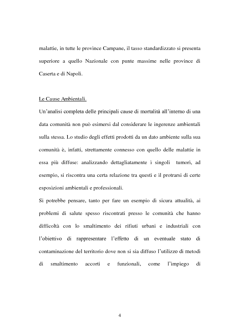 Anteprima della tesi: Soppravivenza e cause di morte in Campania e Provincia, Pagina 5