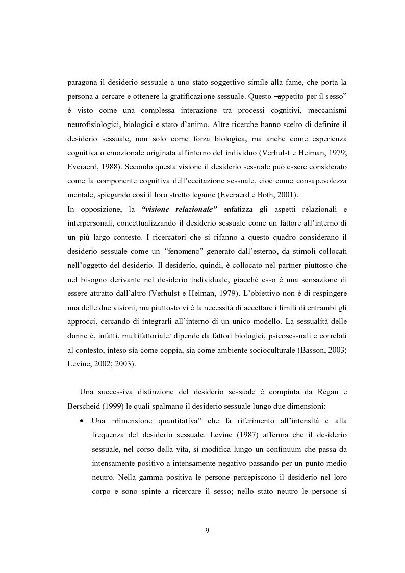 Anteprima della tesi: Eccitazione ed inibizione sessuale in un campione di donne siciliane: uno studio tramite focus group., Pagina 10