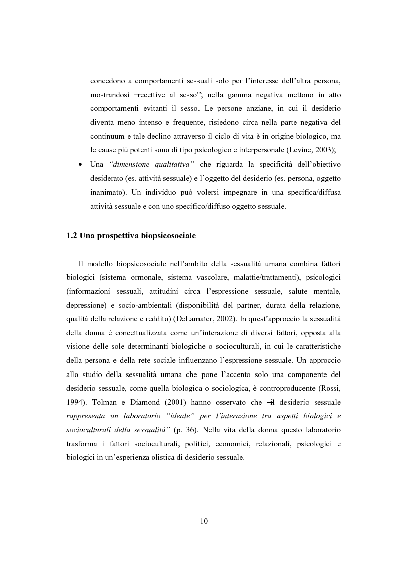 Anteprima della tesi: Eccitazione ed inibizione sessuale in un campione di donne siciliane: uno studio tramite focus group., Pagina 11