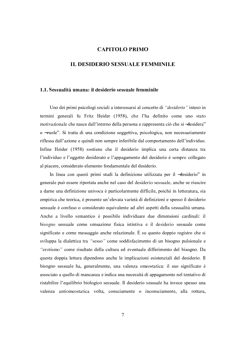 Anteprima della tesi: Eccitazione ed inibizione sessuale in un campione di donne siciliane: uno studio tramite focus group., Pagina 8