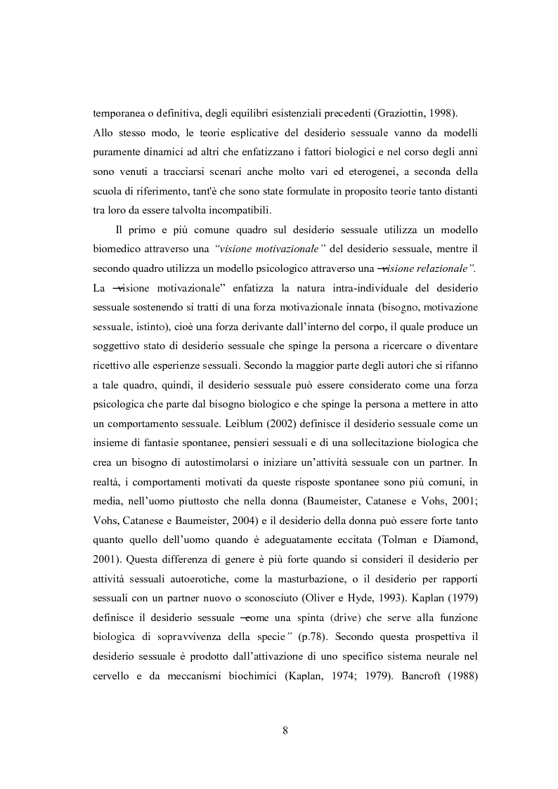 Anteprima della tesi: Eccitazione ed inibizione sessuale in un campione di donne siciliane: uno studio tramite focus group., Pagina 9