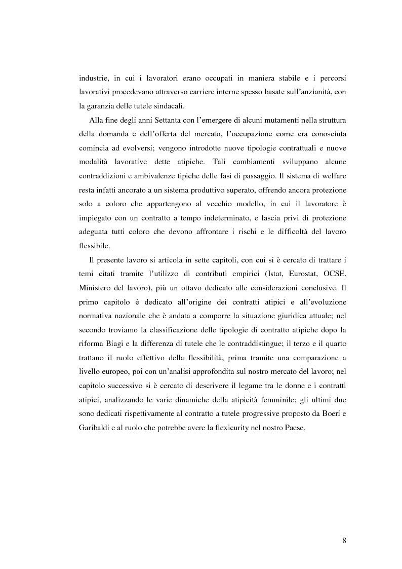 Anteprima della tesi: La diffusione dei contratti atipici: costi e benefici, Pagina 7