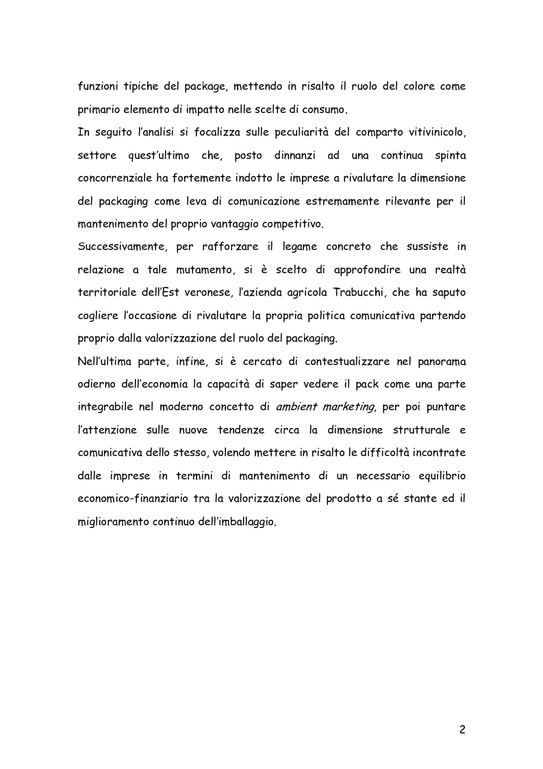Anteprima della tesi: Comunicare con il packaging: le scelte in ambito semiotico dell'azienda agricola Trabucchi., Pagina 3