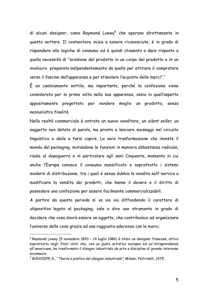 Anteprima della tesi: Comunicare con il packaging: le scelte in ambito semiotico dell'azienda agricola Trabucchi., Pagina 6