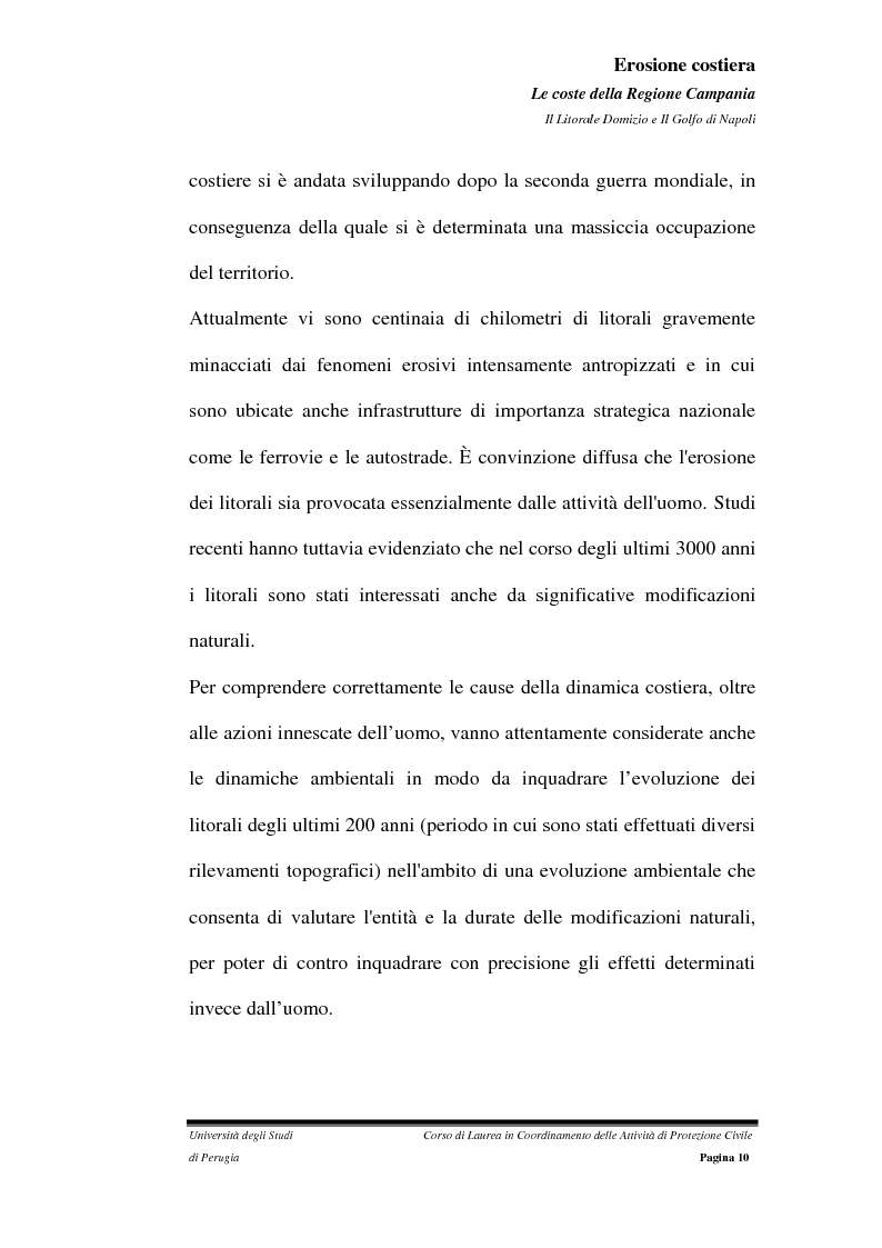 Anteprima della tesi: Erosione costiera. Le coste della Regione Campania - Litorale Domitio e Golfo di Napoli, Pagina 11