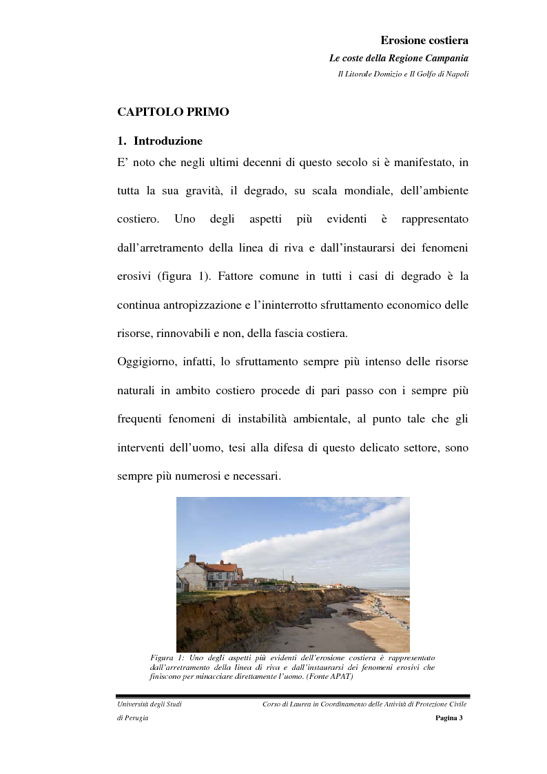 Anteprima della tesi: Erosione costiera. Le coste della Regione Campania - Litorale Domitio e Golfo di Napoli, Pagina 4
