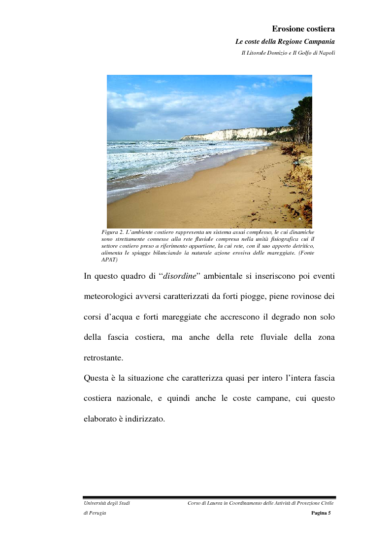 Anteprima della tesi: Erosione costiera. Le coste della Regione Campania - Litorale Domitio e Golfo di Napoli, Pagina 6