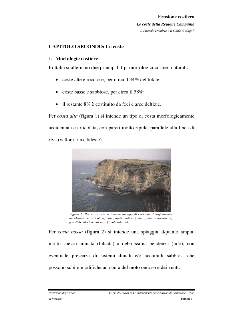Anteprima della tesi: Erosione costiera. Le coste della Regione Campania - Litorale Domitio e Golfo di Napoli, Pagina 7