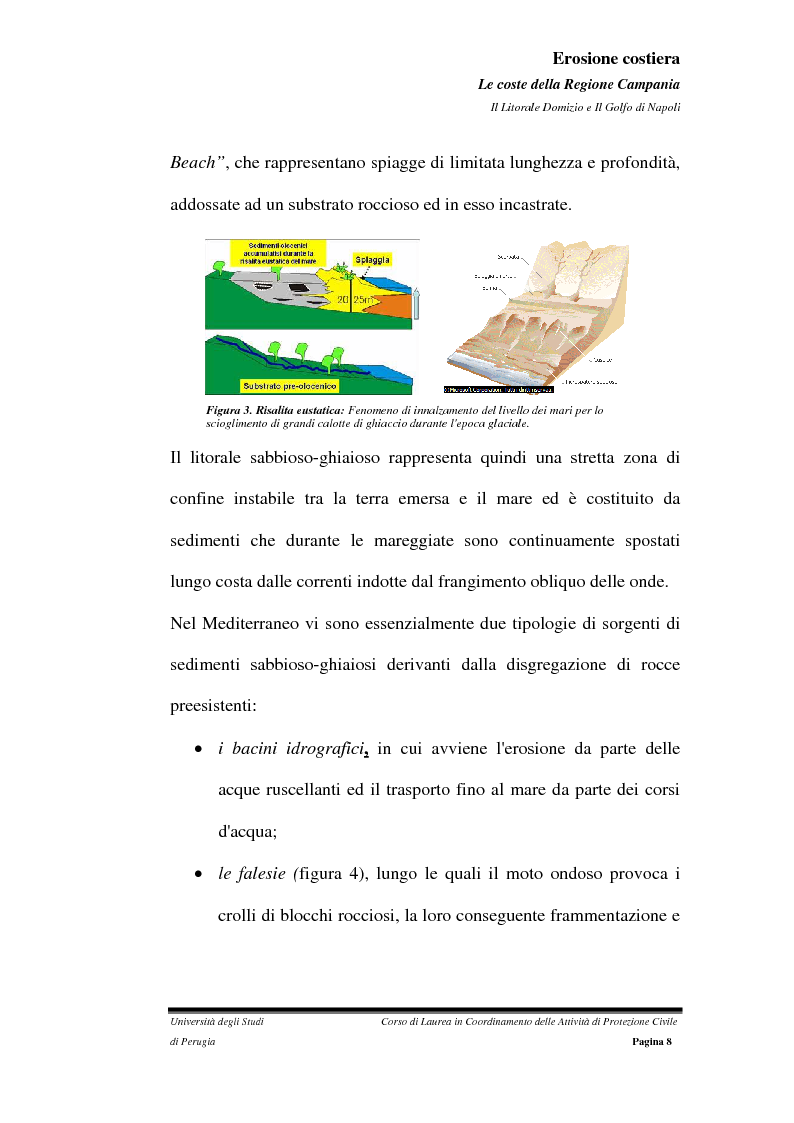 Anteprima della tesi: Erosione costiera. Le coste della Regione Campania - Litorale Domitio e Golfo di Napoli, Pagina 9