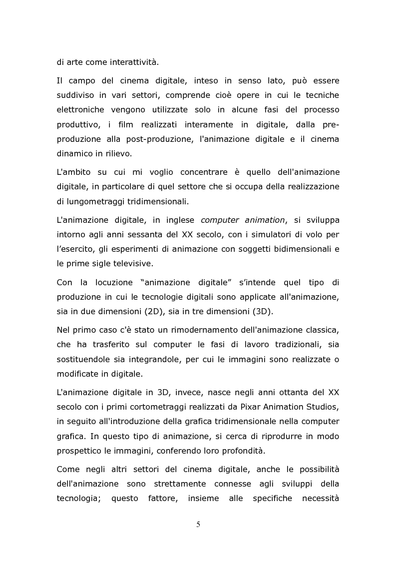 Anteprima della tesi: L'animazione digitale: storia, linguaggi, tecniche, Pagina 5
