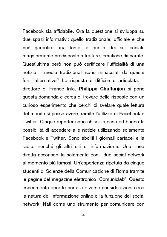 Anteprima della tesi: Giornalismo e social network : l’informazione a due stadi, Pagina 5