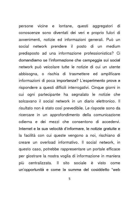 Anteprima della tesi: Giornalismo e social network : l’informazione a due stadi, Pagina 6