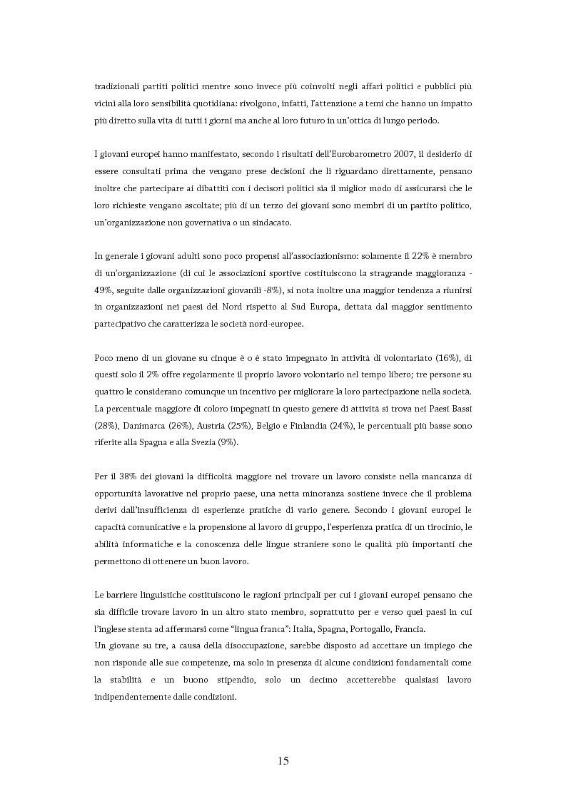 Anteprima della tesi: Giovani in Europa, giovani per l’Europa attraverso il programma Youth in Action 2007-2013: il ruolo del volontariato e dell’educazione non formale nell’integrazione europea, Pagina 10