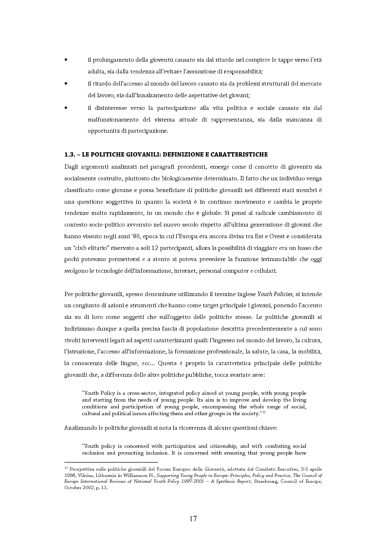 Anteprima della tesi: Giovani in Europa, giovani per l’Europa attraverso il programma Youth in Action 2007-2013: il ruolo del volontariato e dell’educazione non formale nell’integrazione europea, Pagina 12