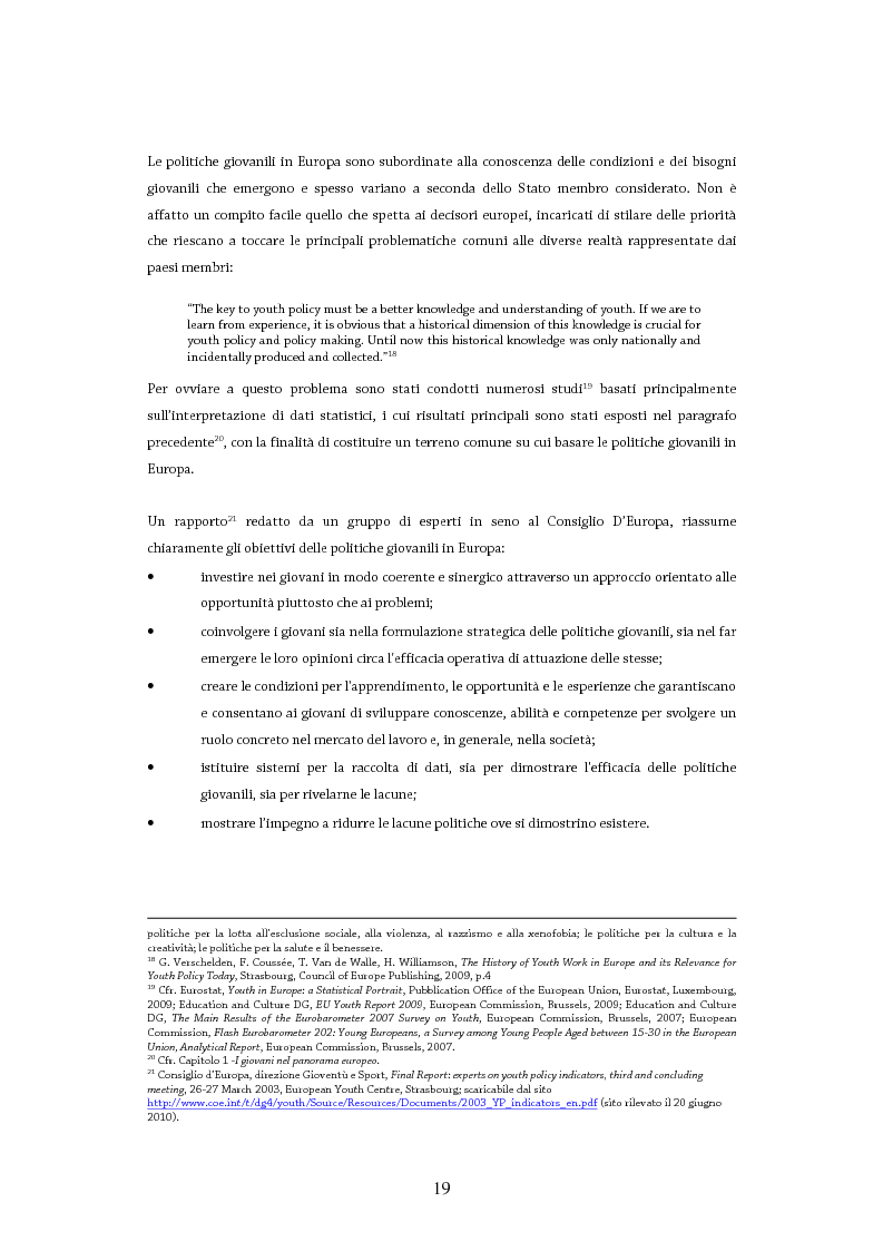 Anteprima della tesi: Giovani in Europa, giovani per l’Europa attraverso il programma Youth in Action 2007-2013: il ruolo del volontariato e dell’educazione non formale nell’integrazione europea, Pagina 14