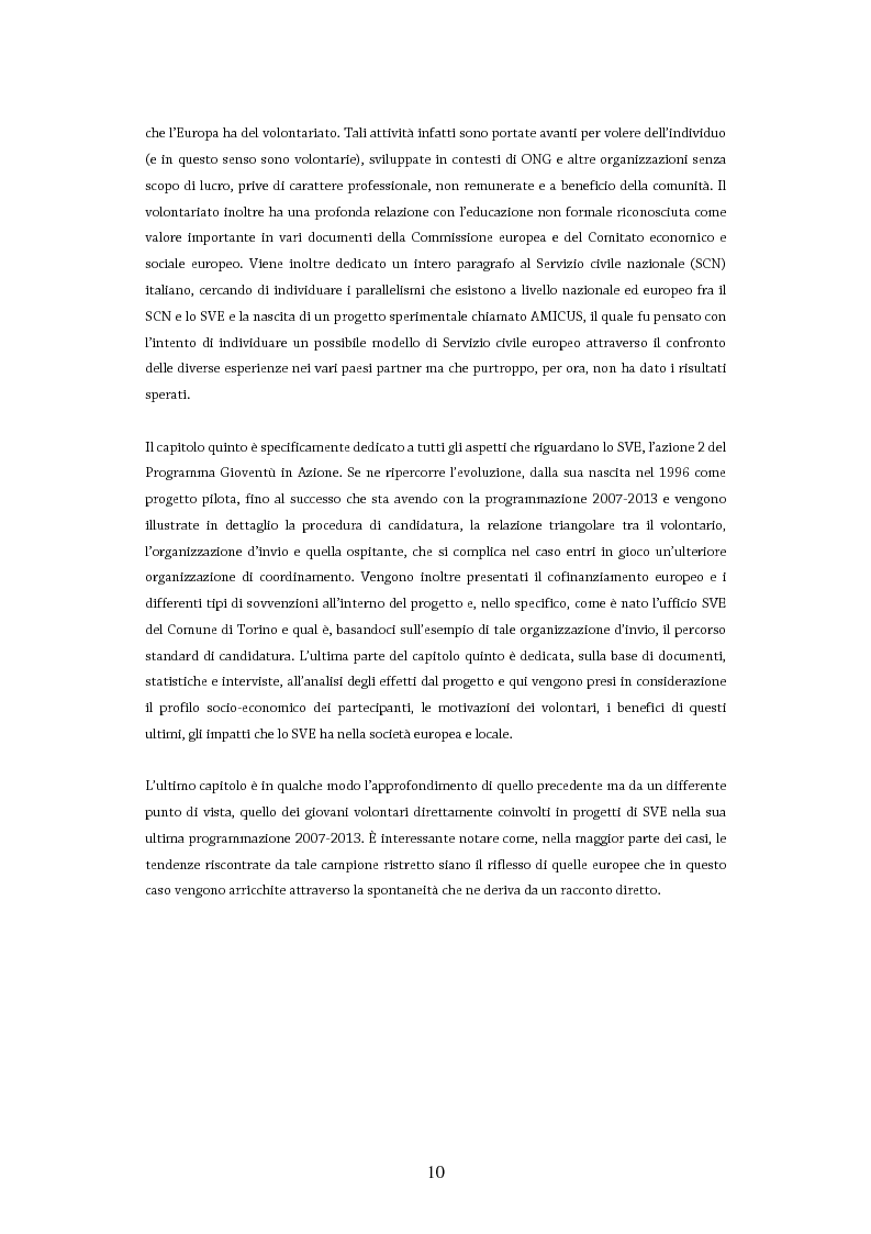 Anteprima della tesi: Giovani in Europa, giovani per l’Europa attraverso il programma Youth in Action 2007-2013: il ruolo del volontariato e dell’educazione non formale nell’integrazione europea, Pagina 5