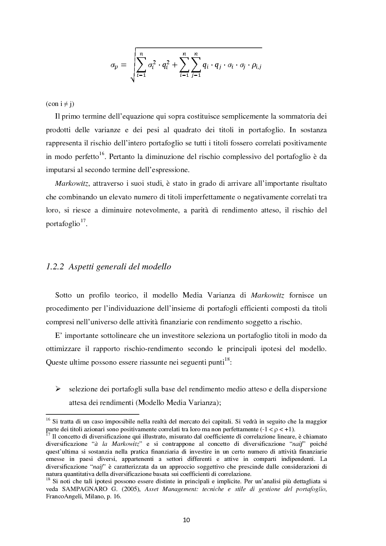 Anteprima della tesi: Scomposizione di portafogli finanziari e replica attraverso Exchange Traded Funds, Pagina 11