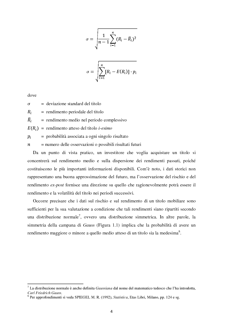 Anteprima della tesi: Scomposizione di portafogli finanziari e replica attraverso Exchange Traded Funds, Pagina 5