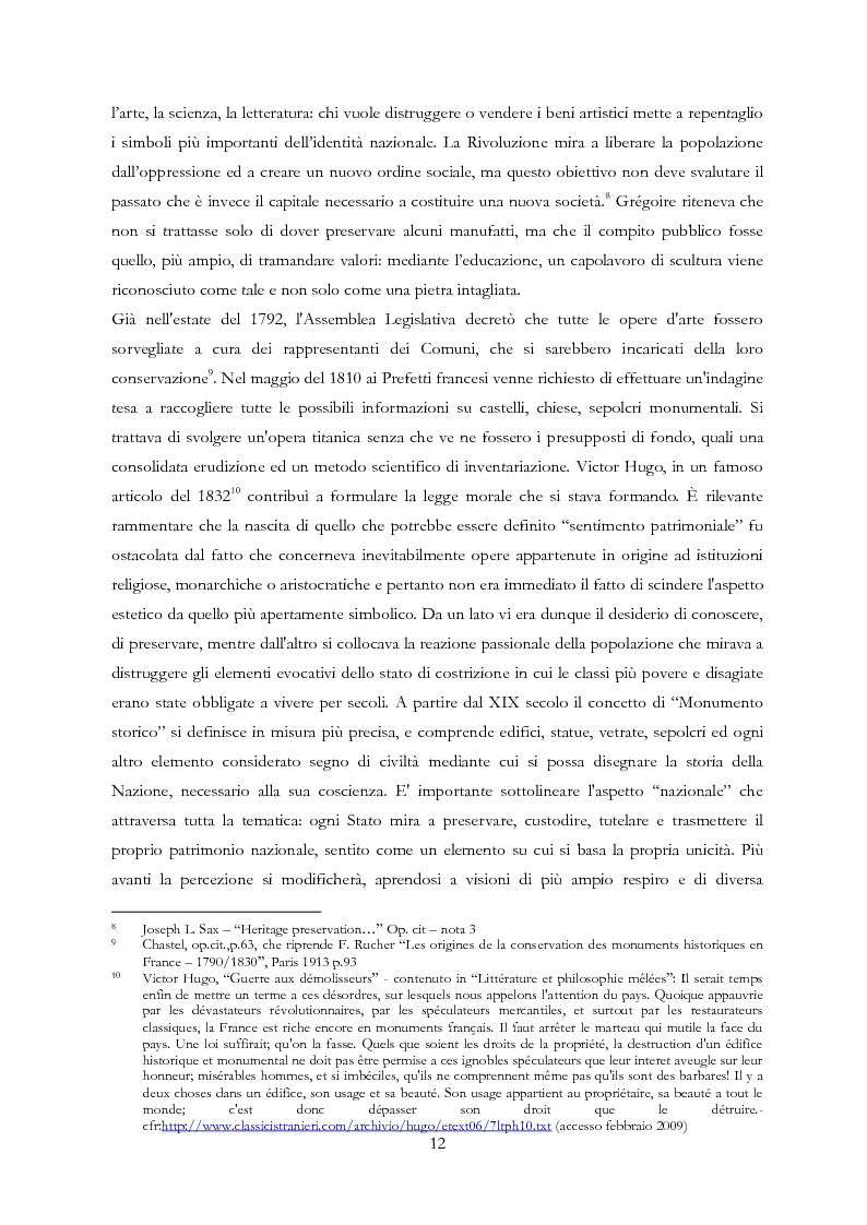 Anteprima della tesi: Le Regioni e il patrimonio culturale nel diritto internazionale, europeo e nazionale. Casi di studio e comparazione tra Italia, Francia e Spagna, Pagina 12
