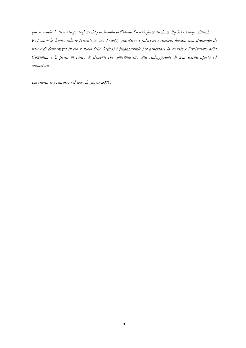 Anteprima della tesi: Le Regioni e il patrimonio culturale nel diritto internazionale, europeo e nazionale. Casi di studio e comparazione tra Italia, Francia e Spagna, Pagina 3