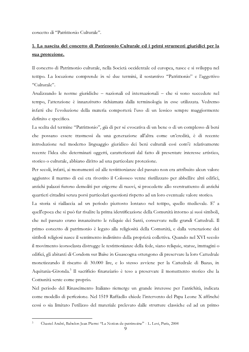 Anteprima della tesi: Le Regioni e il patrimonio culturale nel diritto internazionale, europeo e nazionale. Casi di studio e comparazione tra Italia, Francia e Spagna, Pagina 9