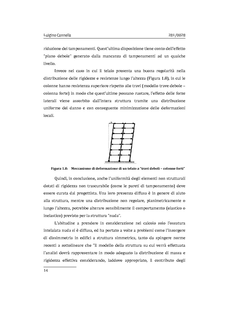 Anteprima della tesi: Applicazione comparata di metodologie per l'analisi sismica di strutture esistenti in cemento armato, Pagina 15