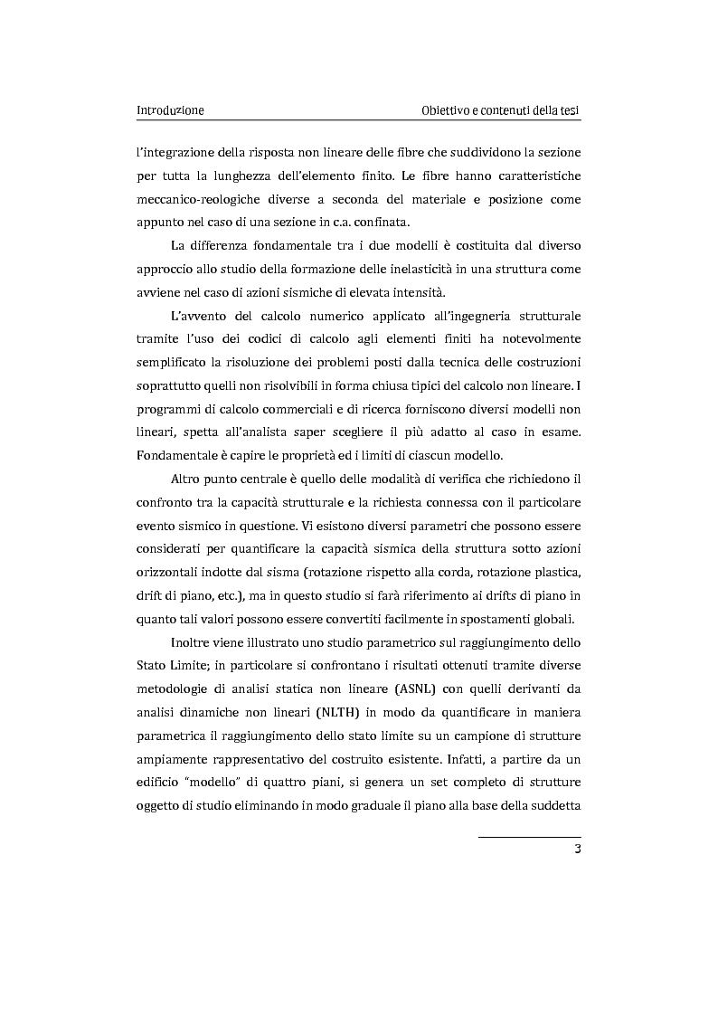 Anteprima della tesi: Applicazione comparata di metodologie per l'analisi sismica di strutture esistenti in cemento armato, Pagina 4