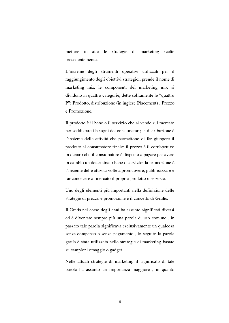 Anteprima della tesi: Il nuovo fenomeno della Freeconomics e l'impatto sulle politiche di Marketing, Pagina 3
